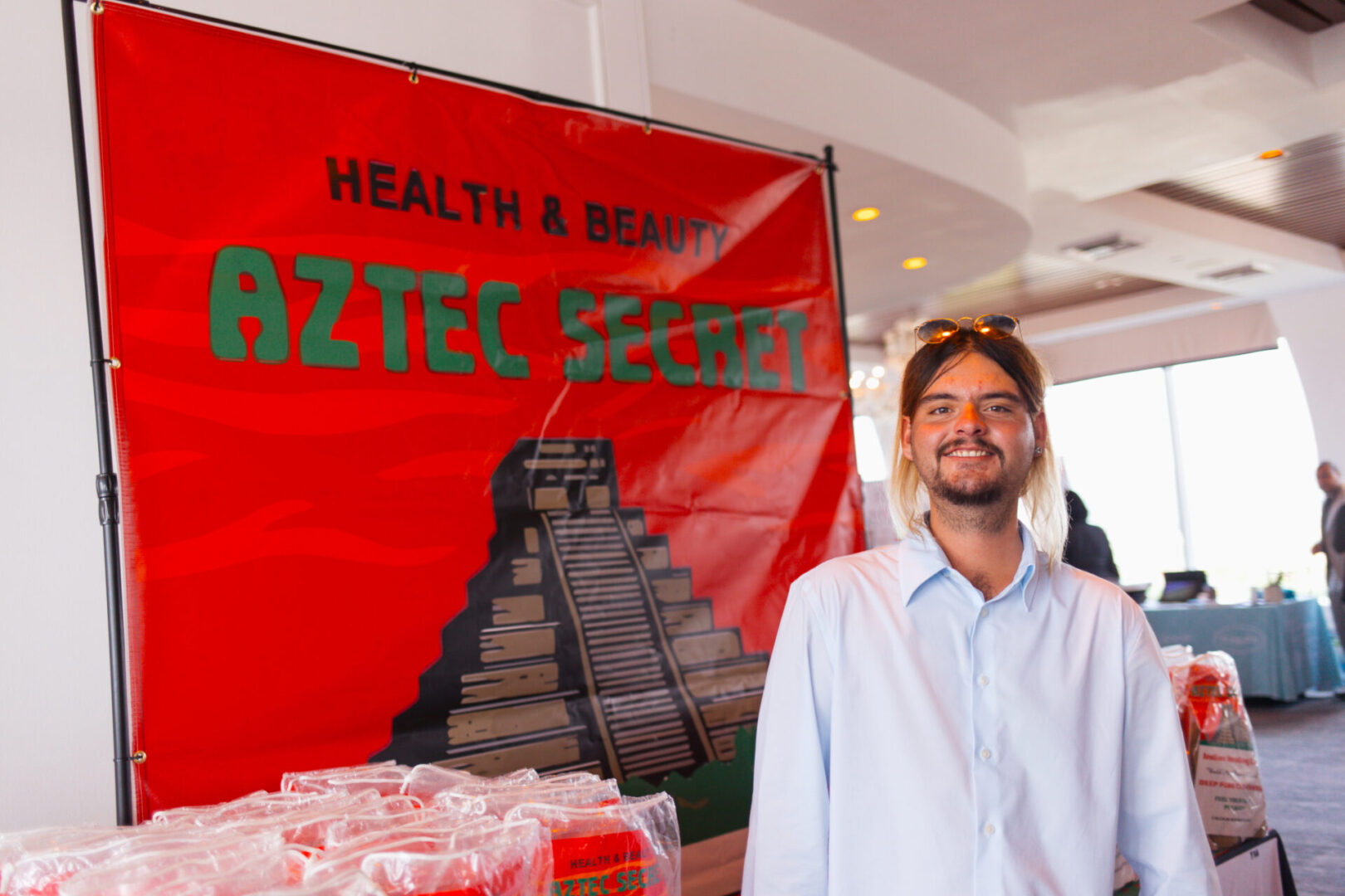 A long shot of the person at the AZTEC counter | Aztec Secret Health & Beauty LTD